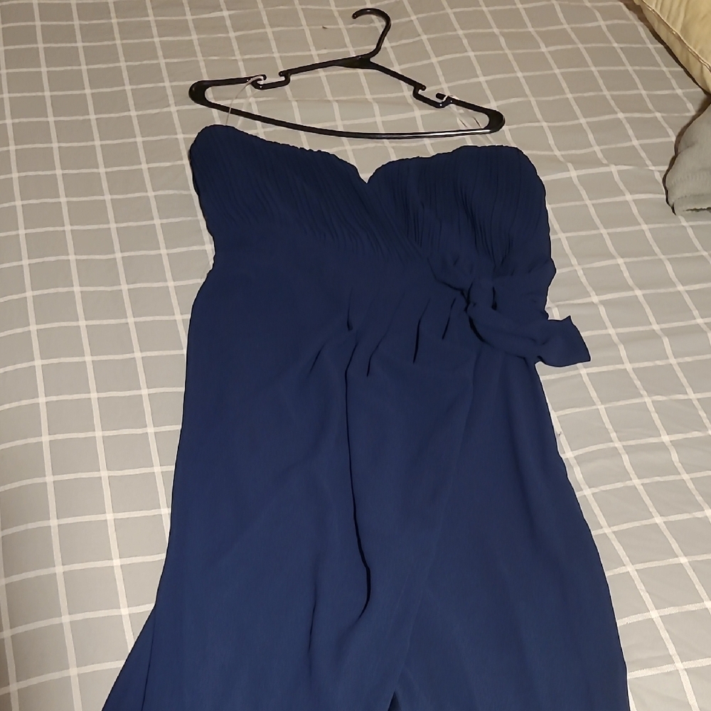 Lulu's Blue Strapless Sweetheart Sundress for Cocktail